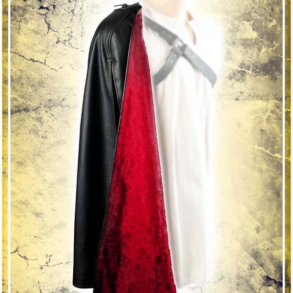 Assassin Leather Half-Cape - Armadura de cuero para LARP y Cosplay