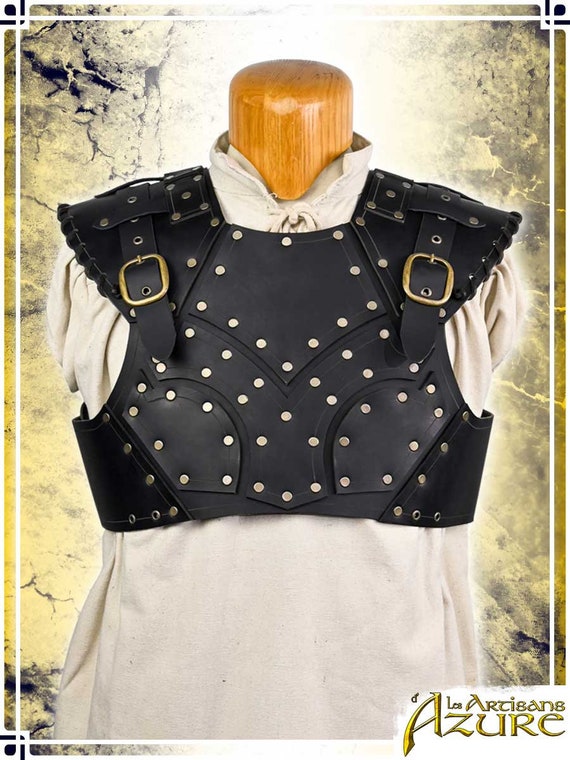 Hombrera De Cuero Estilo Fantasía Vikingo Para Larp Y Cosplay. 