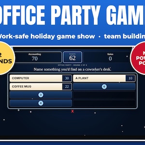 Office Party Game Show for Laptop, 22 Rounds, Work Holiday Party Game, Team Building, No PowerPoint