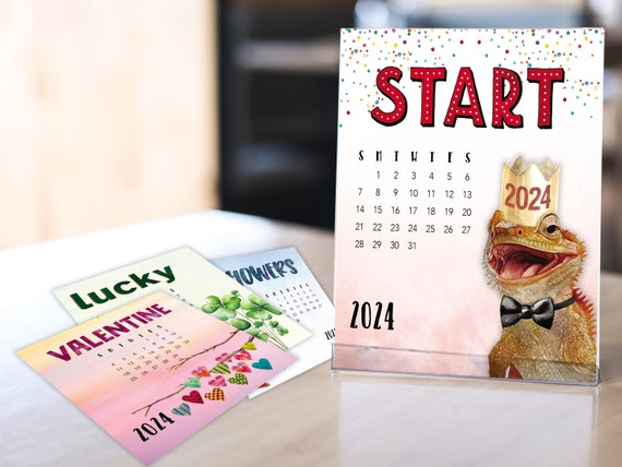 75% OFF 2024 Mini Desktop Jewel Case Desk Calendar With Fun Watercolor Artwork and Weird Holidays From Today's Special - Etsy 75-off-2024-mini-desktop-jewel-case-desk-calendar-with-fun-watercolor-artwork-and-weird-holidays-from-today-s-special-etsy