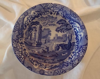 Spode Copeland Italian Countryside Blue and White Serving Bowl EUC