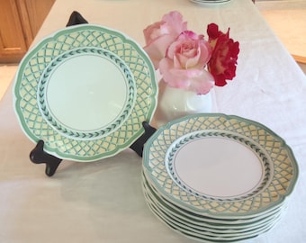 SALE Set of FOUR Villeroy and Boch Salad Plates French Garden Orange