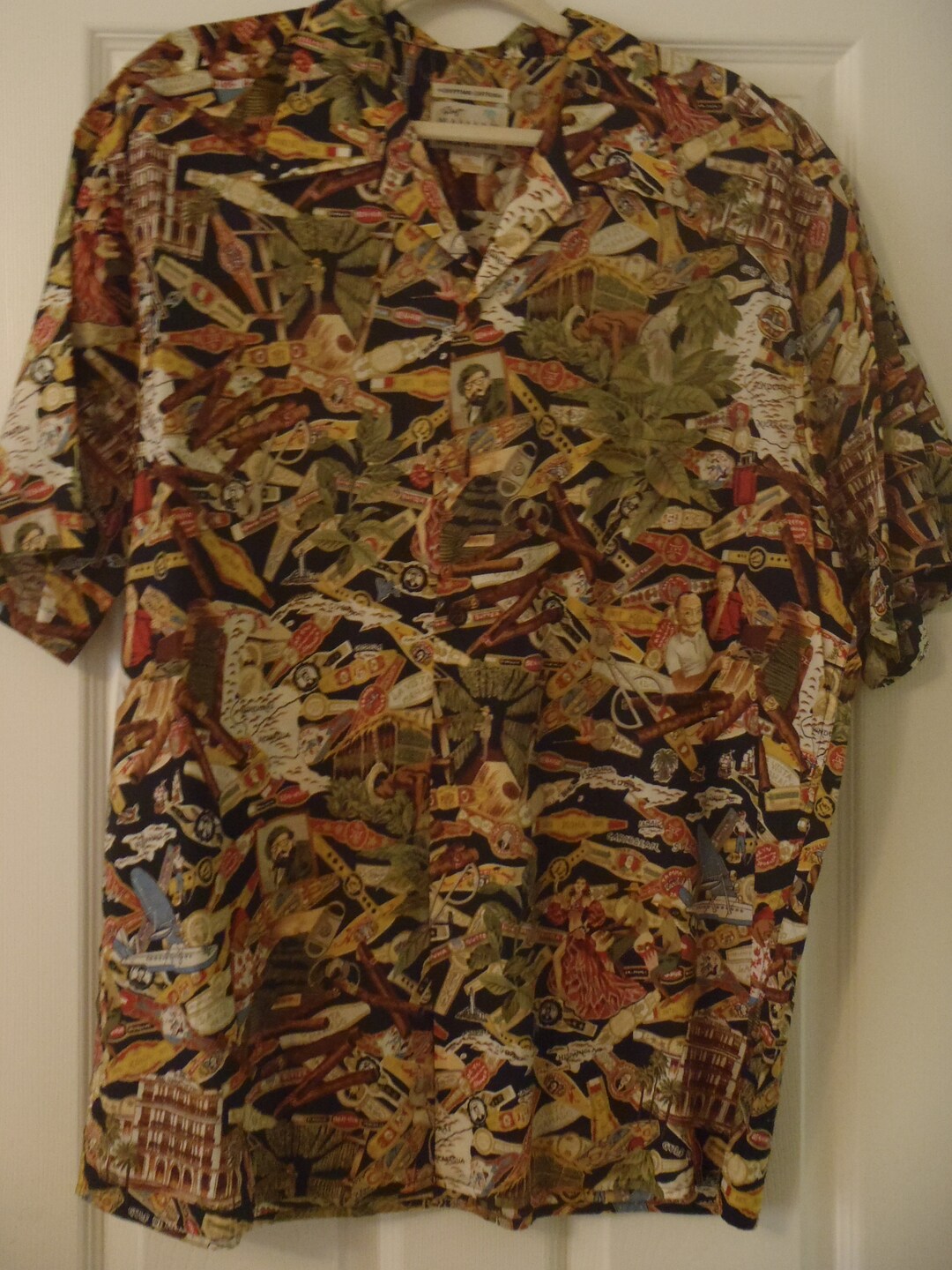SALE Designer Reyn Spooner Mens Egyptian Cotton Cigar Shirt XL Etsy