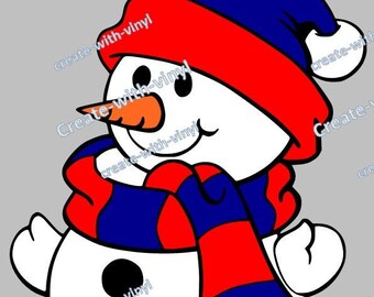 Cute SNOWKID SVG, png, jpg- Silhouette, Cameo, Cricut, perfetto per ornamenti, camicie, bavaglini, panni per bambini, segni - pupazzo di neve