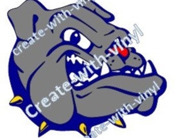 File SVG BULLDOG - BULLDOGS mascotte high school, college - Silhouette, Cameo, Cricut, ricamo - file di Studio disponibili - segno