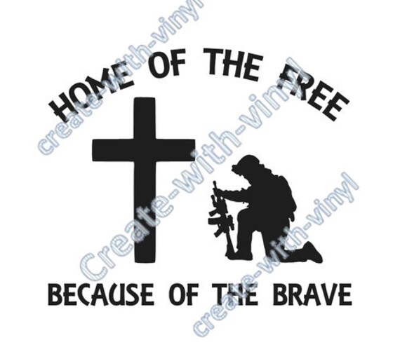 Home Of The Free Svg File Silhouette Cameo Cricut Etsy