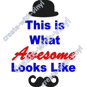 Esta é a aparência INCRÍVEL do arquivo SVG - Silhueta, Cameo, Cricut, Bordado - Arquivo de estúdio disponível - Bebê - Criança pequena - Bigode