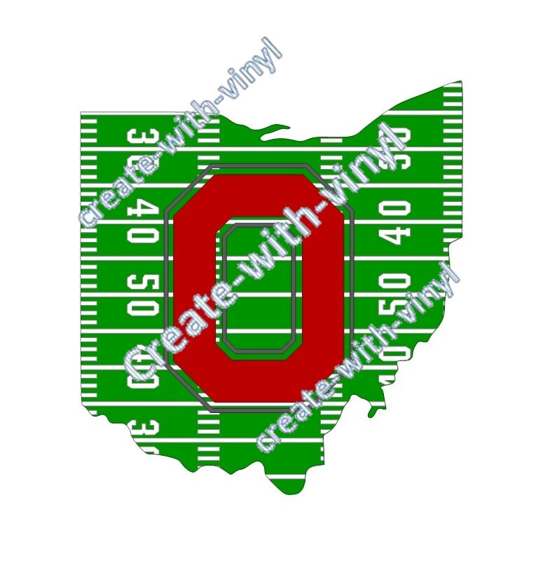 Download Ohio Shaped Football Field Svg File Silhouette Cameo Etsy