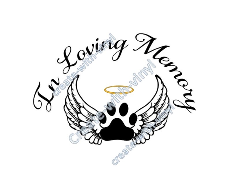 PET in MEMORY of SVG File Cameo Cricut Embroidery Svg Etsy