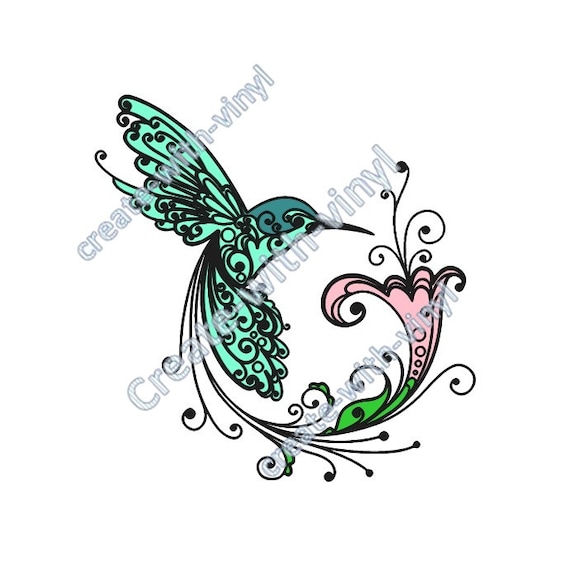 Download Hummingbird Svg File Silhouette Cameo Cricut Embroidery Etsy