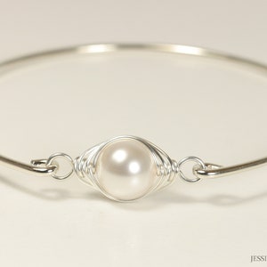 White Pearl Bangle