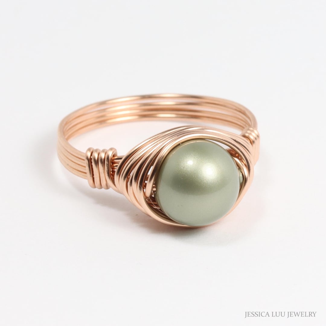 Handmade Sage Green Pearl Ring Rose Gold Wire Wrapped Solitaire Etsy handmade-sage-green-pearl-ring-rose-gold-wire-wrapped-solitaire-etsy