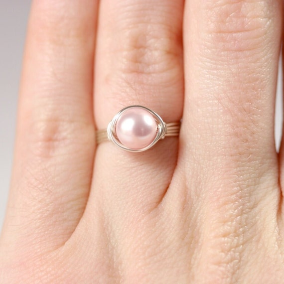 Handmade Rose Gold-plated Sterling Silver Stacked Wire Wrap Band Ring Handmade Rose Gold-plated Sterling Silver Stacked Wire Wrap Band Ring