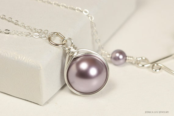 Violet Pearl Gold Filled Necklace Violet Pearl Gold Filled Necklace