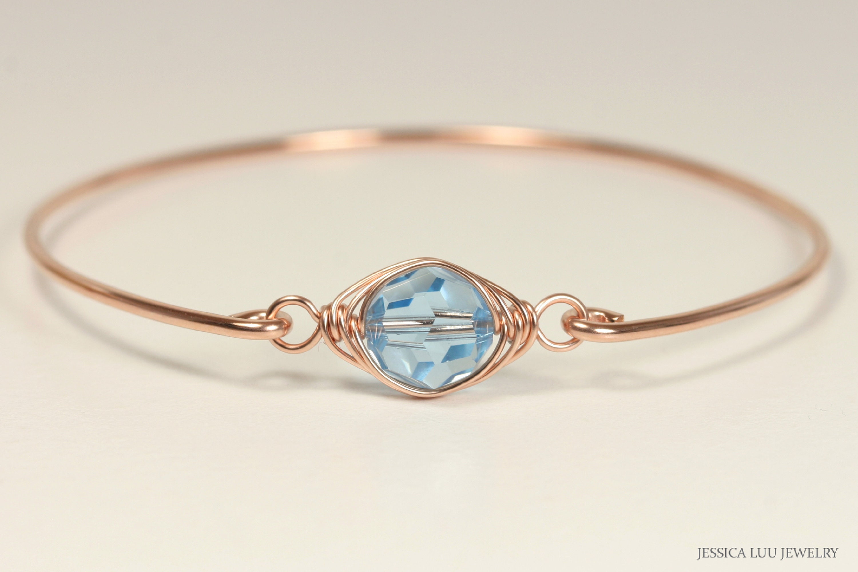 Aquamarine rose gold best sale bracelet