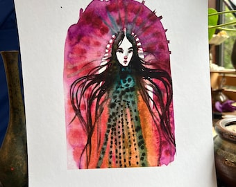 Original watercolor print: The Vessel