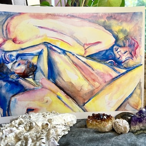 Original watercolor print: The Distance Between