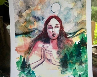 Original art print: Cancer Full Moon