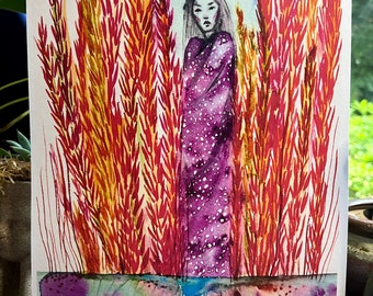Original watercolor print: A Place Of Safety