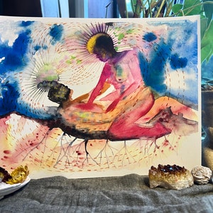 Original watercolor print: Meeting You