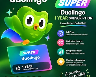 Codice di abbonamento annuale a Super Duolingo