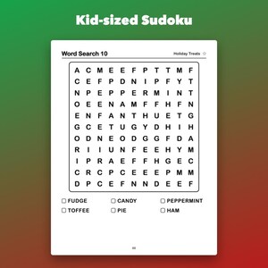 Christmas Activity Book for Kids Ages 5-8, Printable Mazes, Sudoku, Word Search image 4
