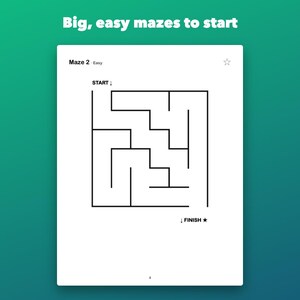Mazes for Kids Ages 4-8, 100 Printable Puzzles from Easy to Hard afbeelding 2