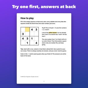Sudoku for Kids Ages 6-10, 150 Printable Puzzles in 4x4, 6x6 and 9x9 image 4
