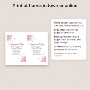 Engagement Party Invitation Template, Editable PDF in 4 Elegant Styles image 4