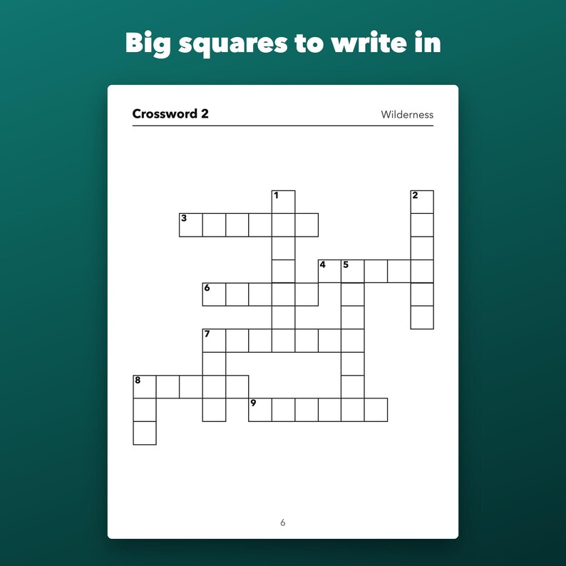 Large Print Crosswords Printable for Seniors, 42 Easy Themed Puzzles image 2