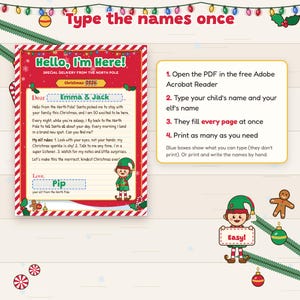 Christmas Elf Kit Printable Bundle, Arrival Letter, 28 Notes, Props and Kindness Calendar image 3