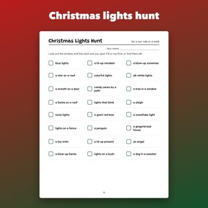 Christmas Scavenger Hunt Printable for Kids, 24 Rhyming Clues and Picture Cards image 4
