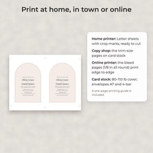 Modern Minimalist Wedding Invitation Suite Template, Editable Reply and Details Cards image 4