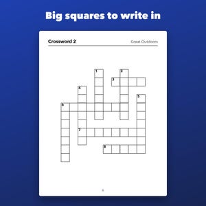Crucigramas en letra grande, volumen 2, imprimibles para personas mayores, 42 crucigramas temáticos adicionales. imagen 2