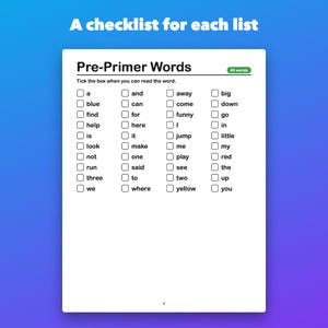 Cuaderno de ejercicios imprimible de palabras de uso frecuente de Dolch para preescolar hasta primer grado, 133 páginas de práctica. imagen 3