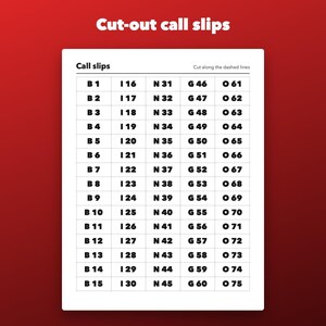 Large Print Bingo Printable for Seniors, 100 Cards with Caller Board image 4