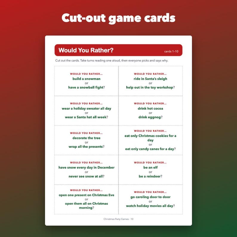 Christmas Party Games Printable for Family and Office, Trivia and Word Scramble image 4