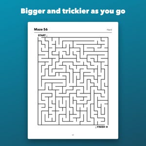 Large Print Mazes for Adults and Seniors, 80 Printable Puzzles Easy to Hard image 3
