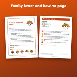 Truthahn als Verkleidung: Druckbares Set mit 36 ​​originellen Kostümen, Familienbrief und Bastelideen für Thanksgiving Bild 4