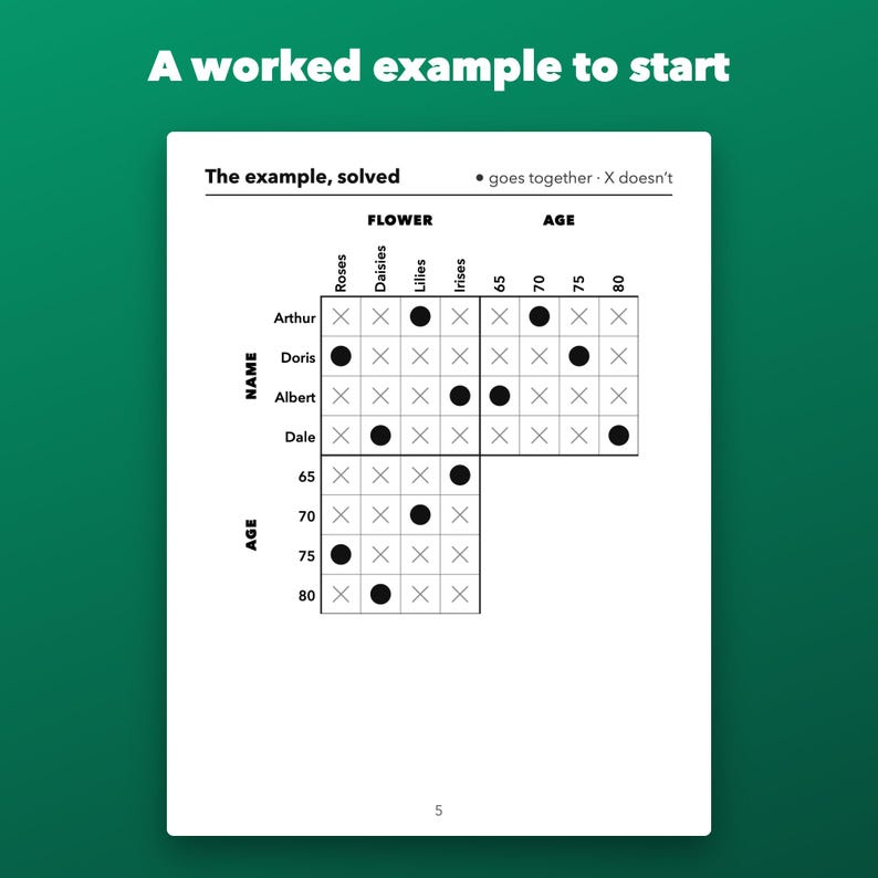 Puzzle logici a griglia con caratteri grandi, stampabili per adulti e anziani, da facili a difficili immagine 4