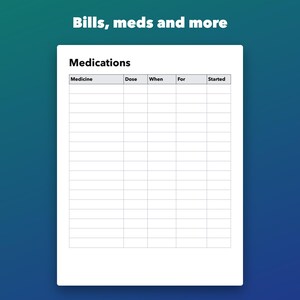 Large Print Planner Printable for Seniors, 19 Undated Pages, Habit and Bill Tracker image 4