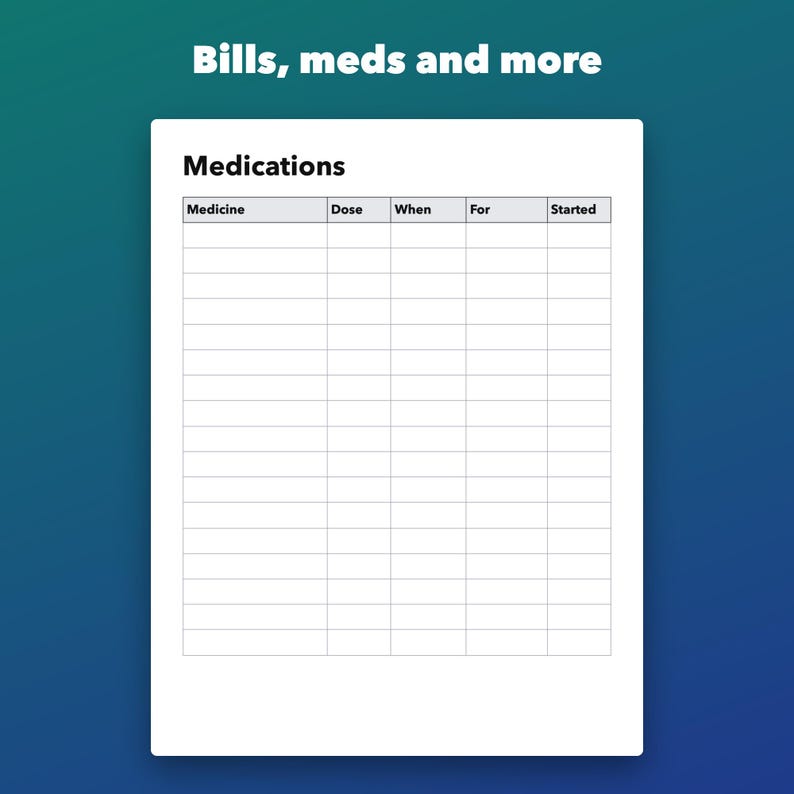Large Print Planner Printable for Seniors, 19 Undated Pages, Habit and Bill Tracker image 4