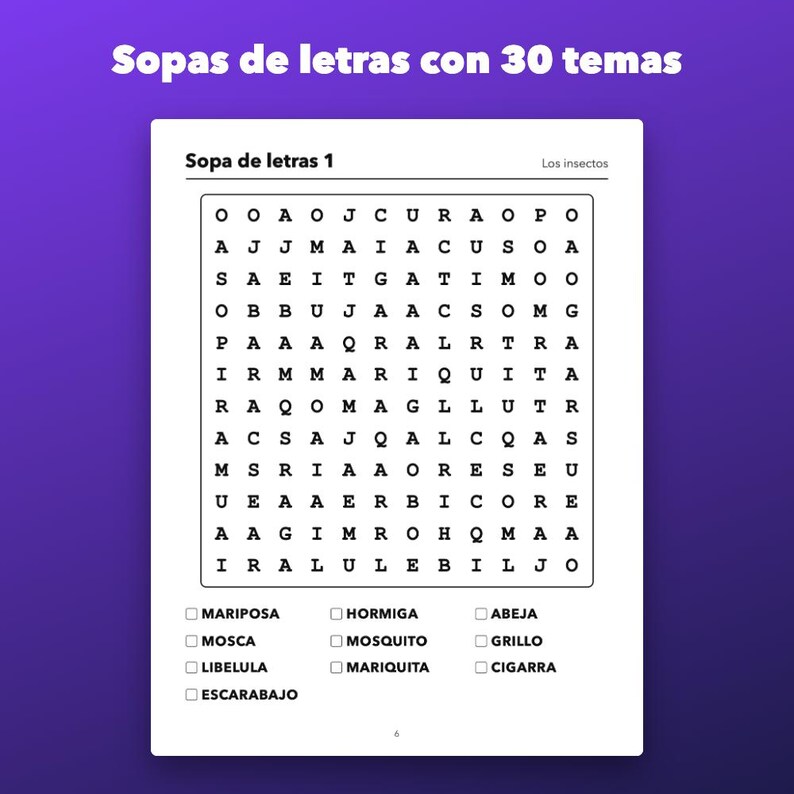 Pasatiempos en letra grande imprimibles, sudokus, sopas de letras y laberintos image 3