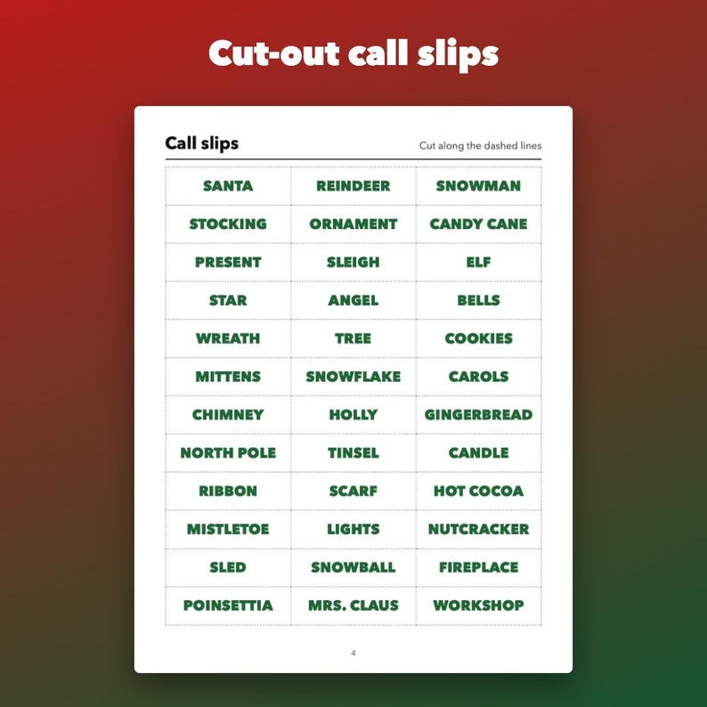 Christmas Bingo Printable for Kids and Classroom Parties, 30 Cards bild 4