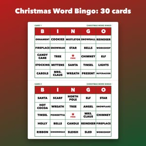 Christmas Party Pack Printable Bundle, Games, Bingo and Kids Activity Book image 2