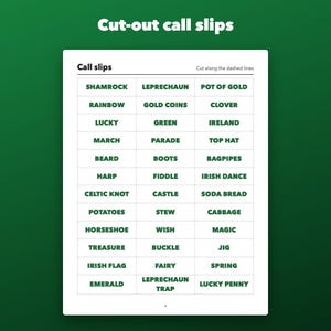 St. Patrick’s Day Bingo Printable for Kids and Classroom Parties, 30 Cards zdjęcie 4