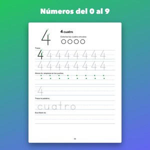 Cuaderno de caligrafía imprimible para niños de 4 a 6 años, letras y números image 4