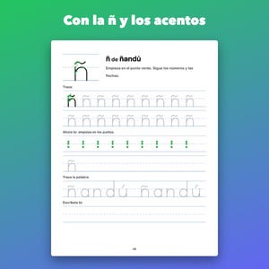 Cuaderno de caligrafía imprimible para niños de 4 a 6 años, letras y números image 3