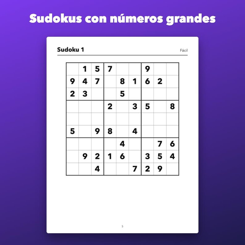 Pasatiempos en letra grande imprimibles, sudokus, sopas de letras y laberintos image 2