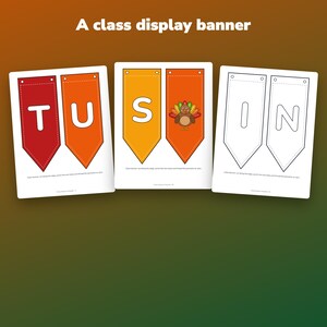 Turkey Disguise Classroom Bundle, 36 Costumes in Color and B&W, Bulletin Board Banner image 3